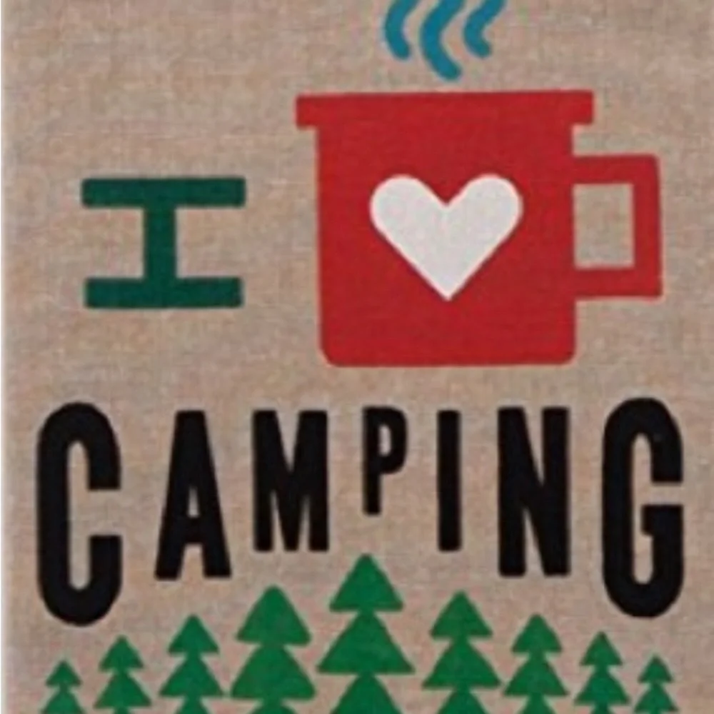 Kay Dee Designs Happy Campers, I ❤️camping, 2 Swedish dish cloths!